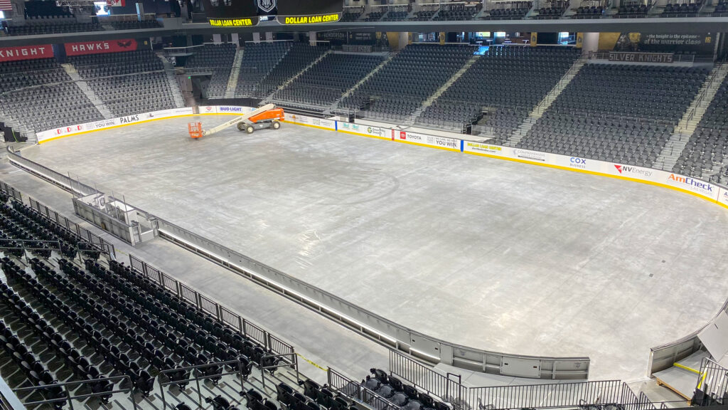 Concrete floor inside the Dollar Loan Center Arena (Henderson, NV.)
